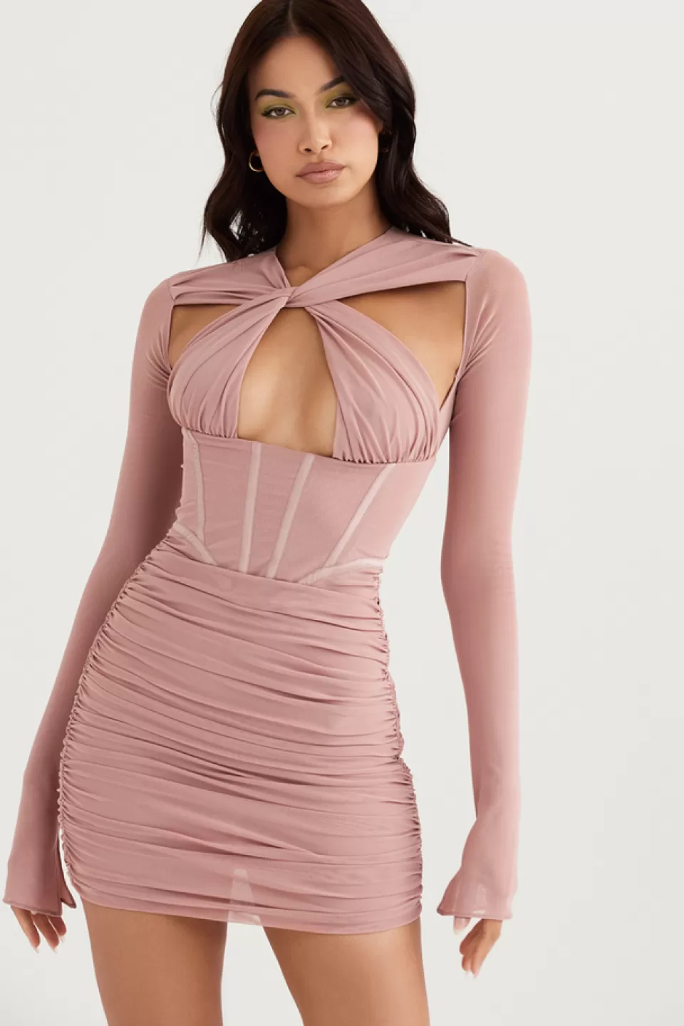 House of CB 'Adanna' Blush Corset Mini Dress Store