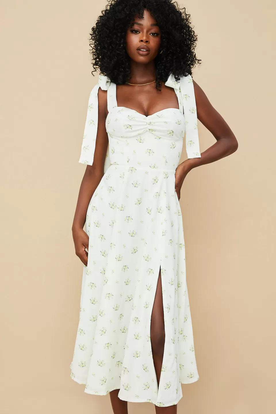 House of CB 'Alicia' Ivory Floral Midi Sundress Online