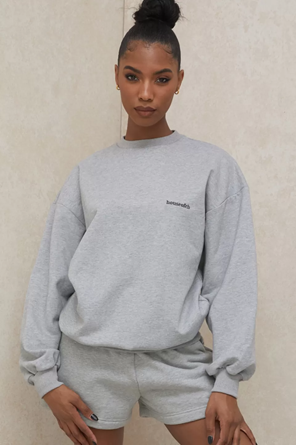 House of CB 'Auden' Grey Jersey Track Shorts Best Sale