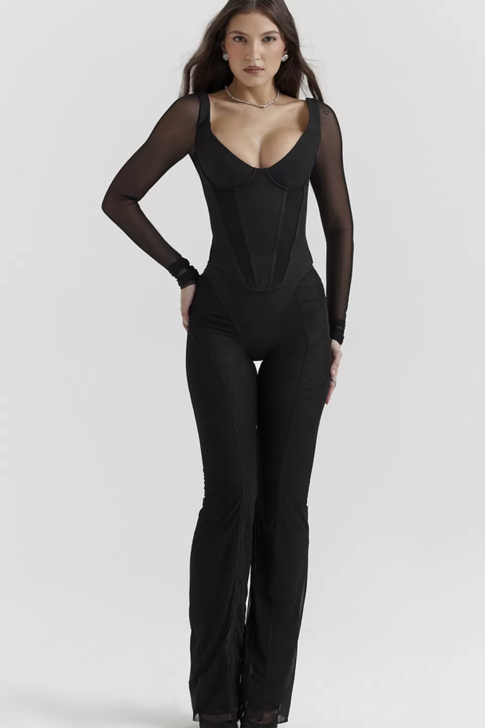 House of CB 'Avalon' Black High Waist Trousers Flash Sale