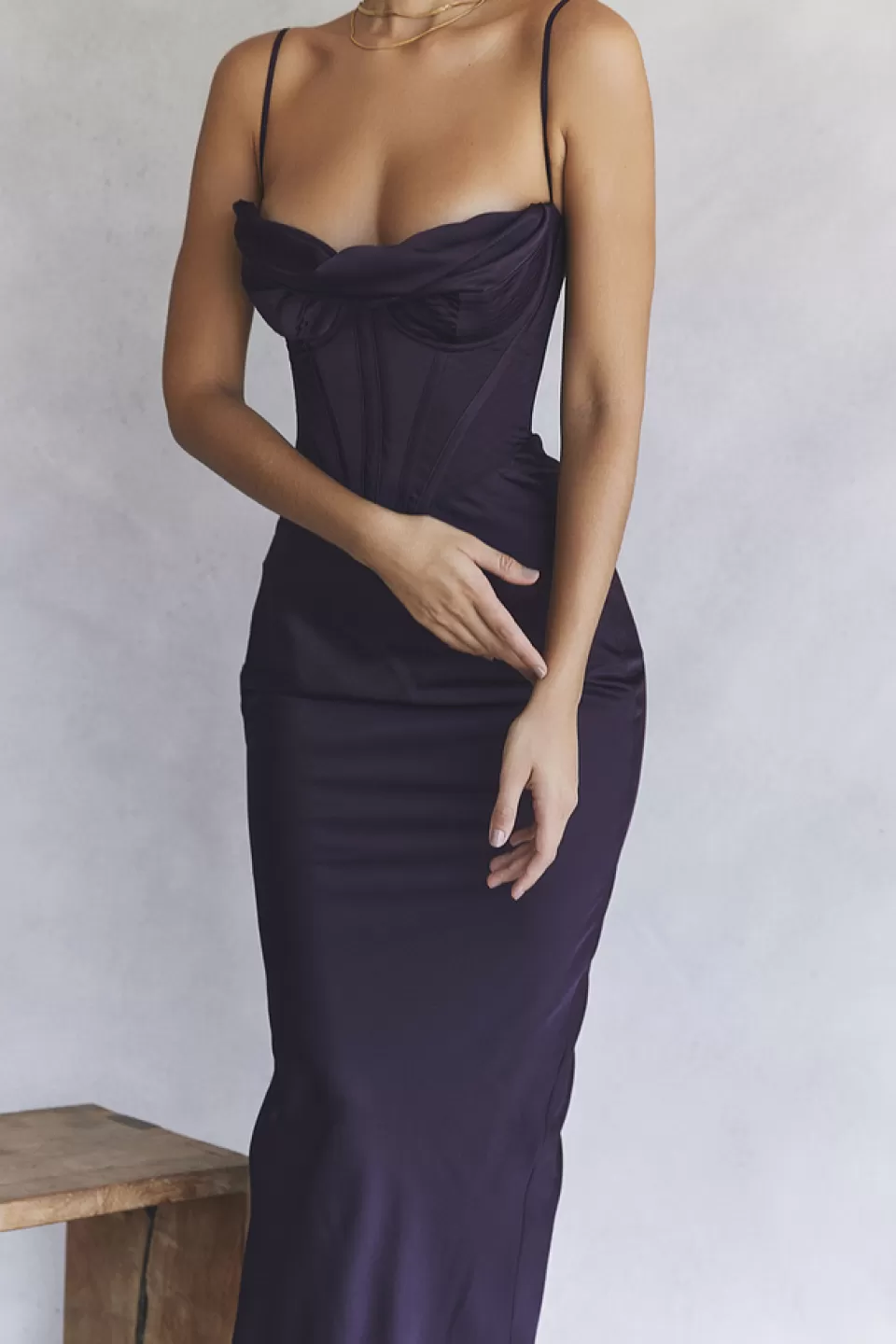 House of CB 'Charmaine' Night Shade Corset Maxi Dress Cheap