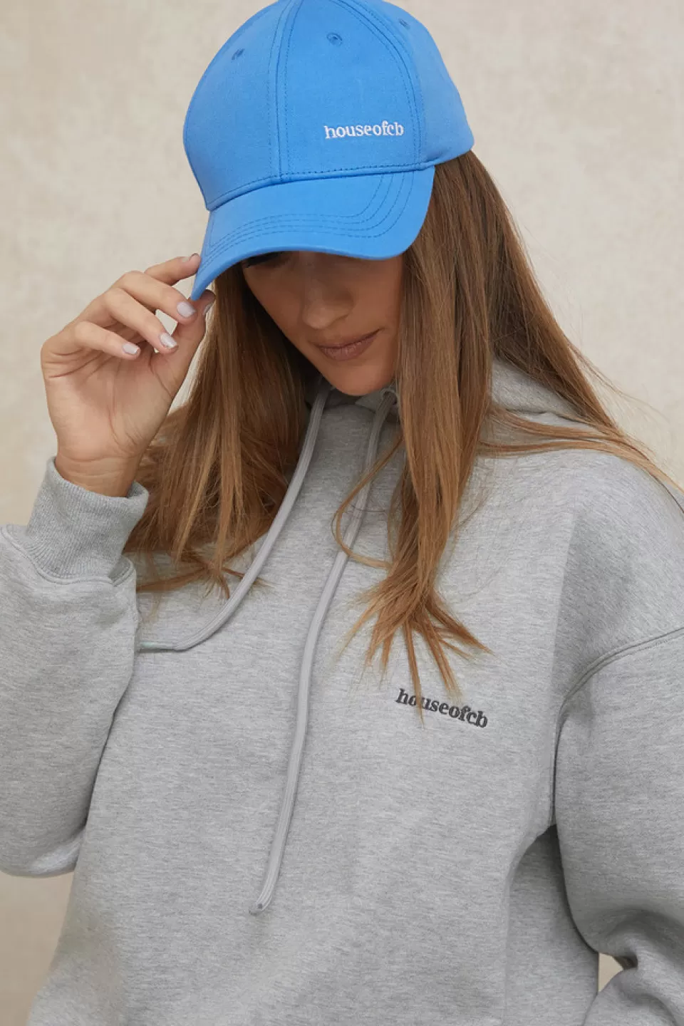 House of CB 'Devon' Blue Buckle Back Baseball Cap Fashion