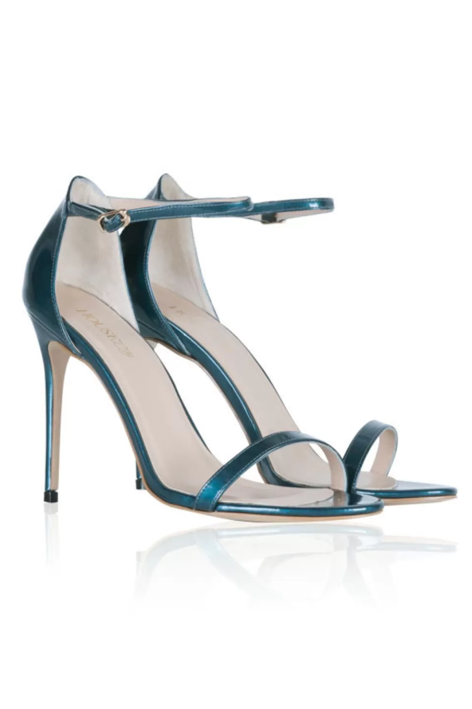 House of CB 'MARIVEL' Metallic Blue Leather Sandals Hot