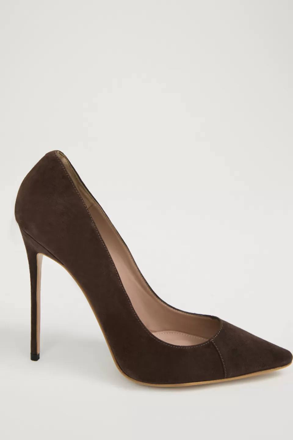 House of CB 'PARIS' 5' Chocolate Suede Pointy Toe Heels Flash Sale