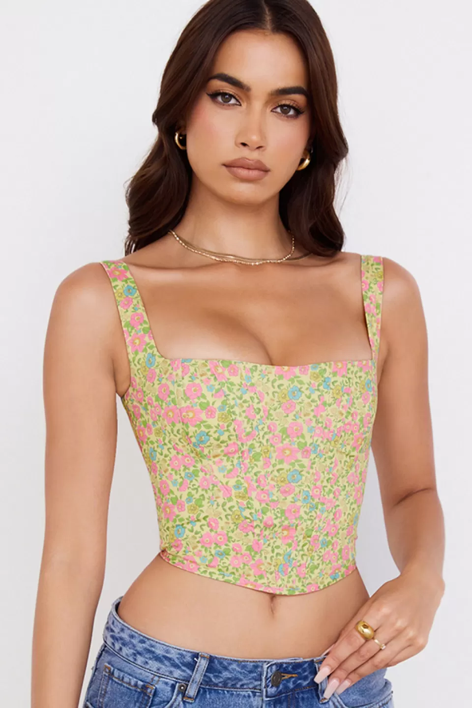House of CB 'Poppy' Vintage Floral Corset Online