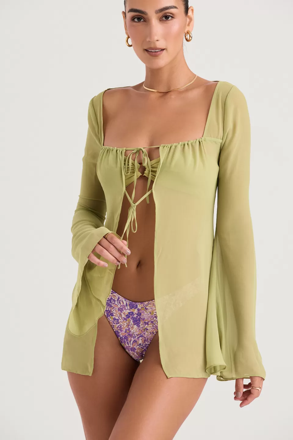 House of CB 'Provence' Olive Cover Up Cheap