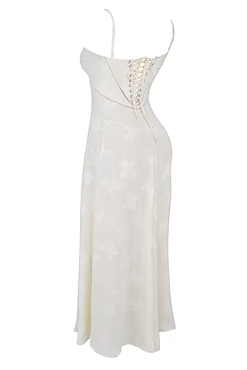 House of CB 'Seren' Vintage Cream Floral Lace Back Maxi Dress Cheap