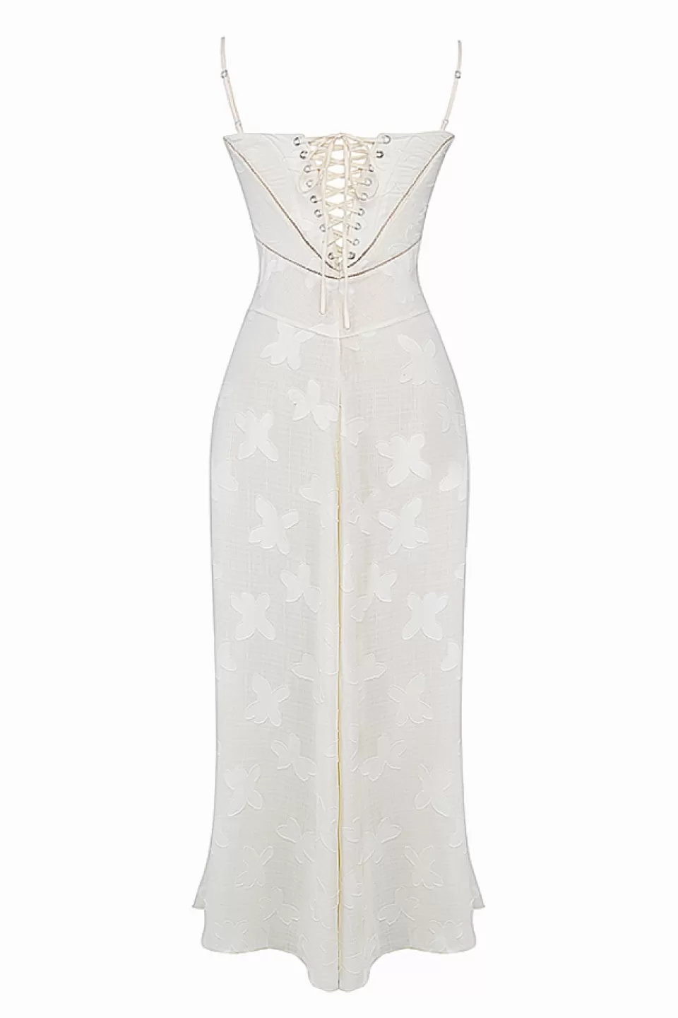 House of CB 'Seren' Vintage Cream Floral Lace Back Maxi Dress Cheap