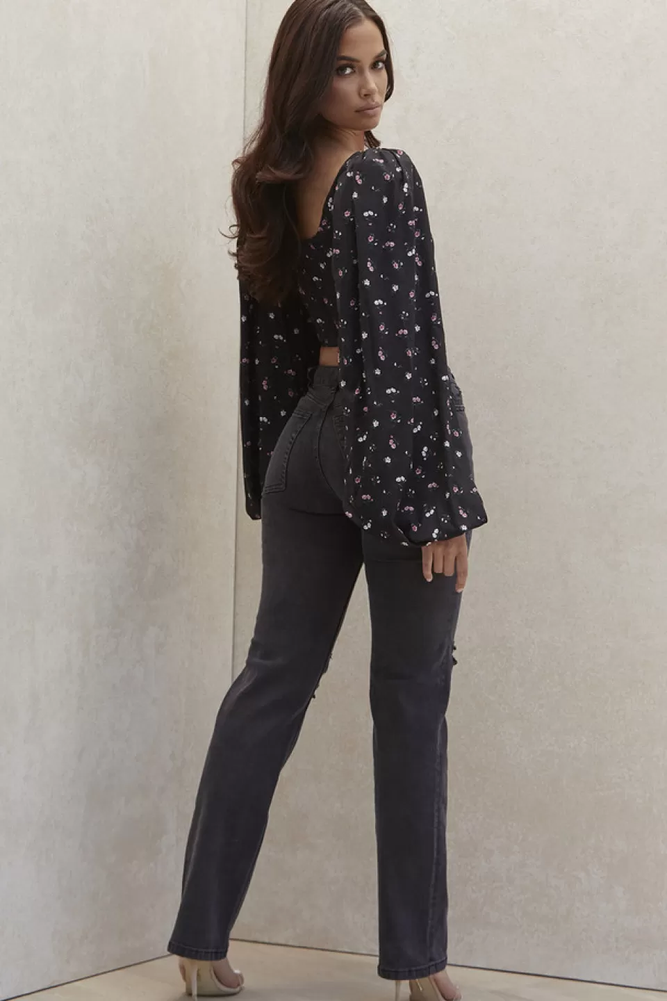 House of CB 'Tate' Carbon Vintage Fit Antique Wash Jeans Outlet