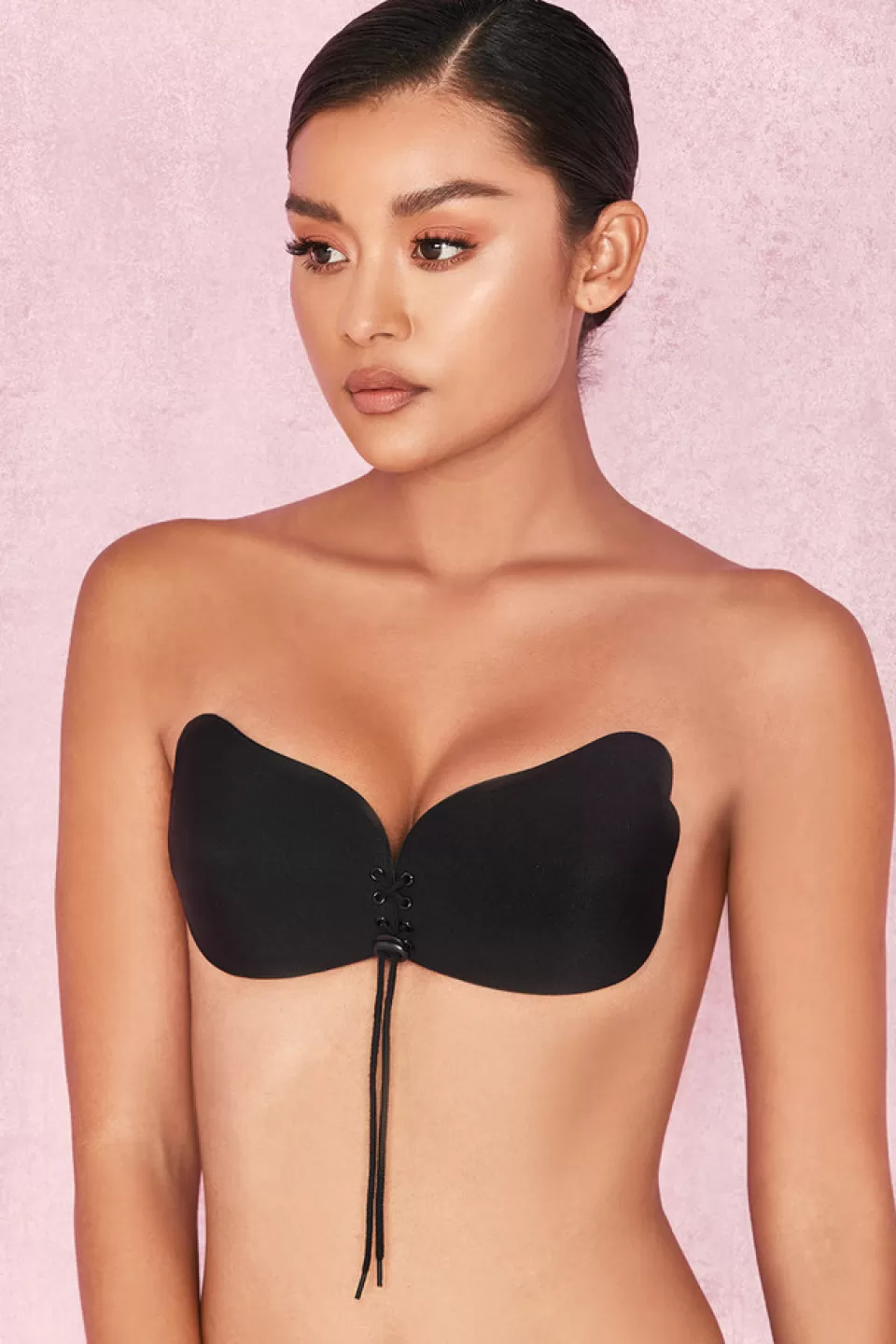 House of CB 'Ultra' Push Up Invisible Bra - Black Clearance