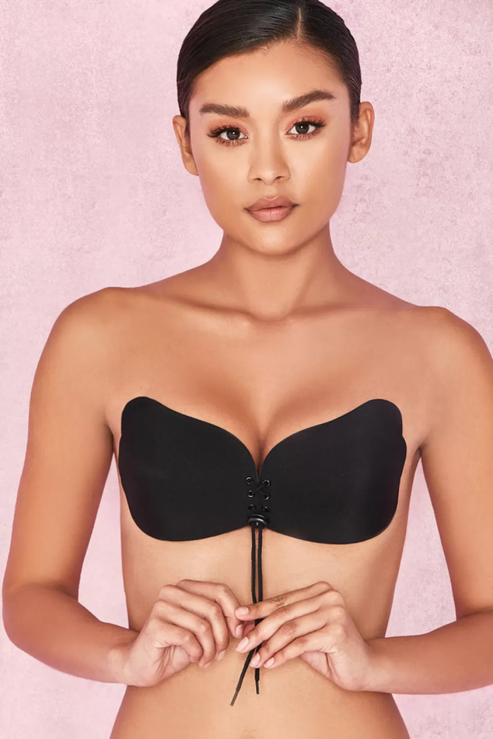 House of CB 'Ultra' Push Up Invisible Bra - Black Clearance