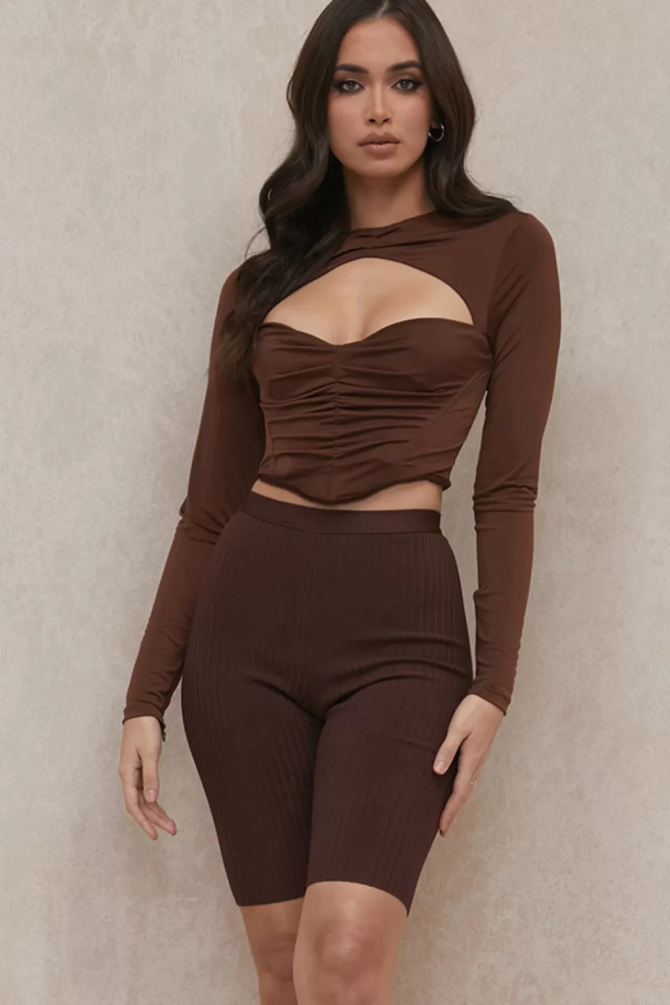 House of CB 'Verona' Chocolate Bandage Cycle Shorts Sale